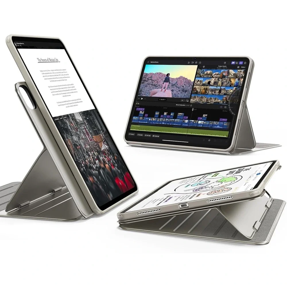 ESR iPad Pro 13 Case M5 M4 Magnetic‎ Rotating Stand 6Angles Shift Series Titaniu